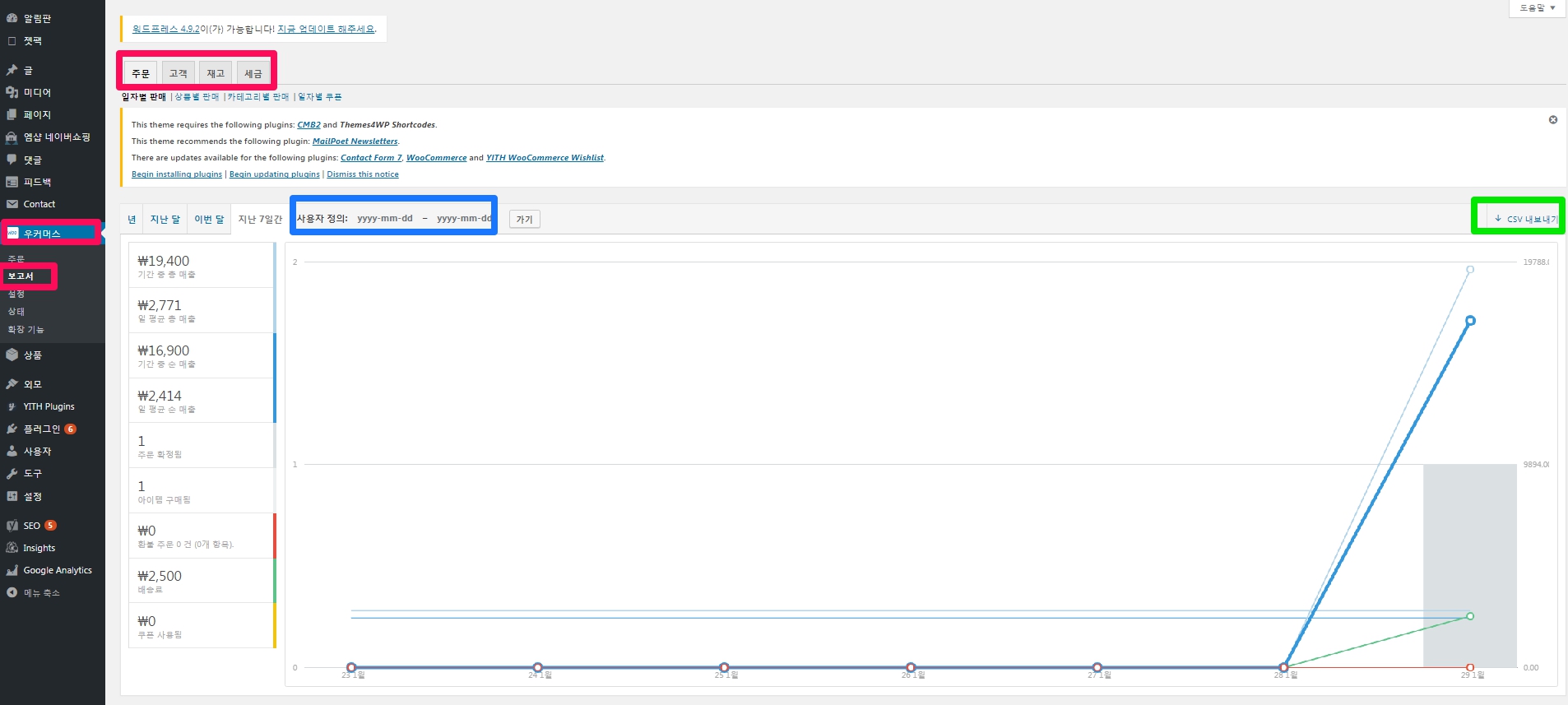 우커머스 레포트_woocommerce report