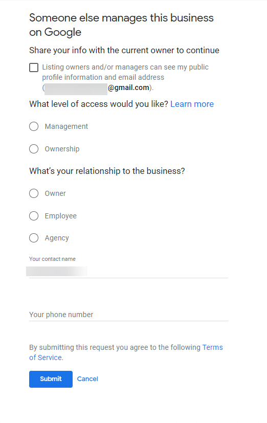 내 Google 마이 비즈니스 목록의 소유권을 되찾기기-2