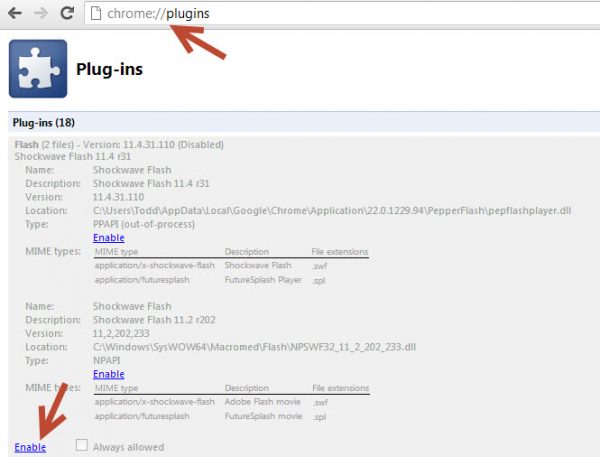구글 인페이지 분석_Chrome-disable-flash