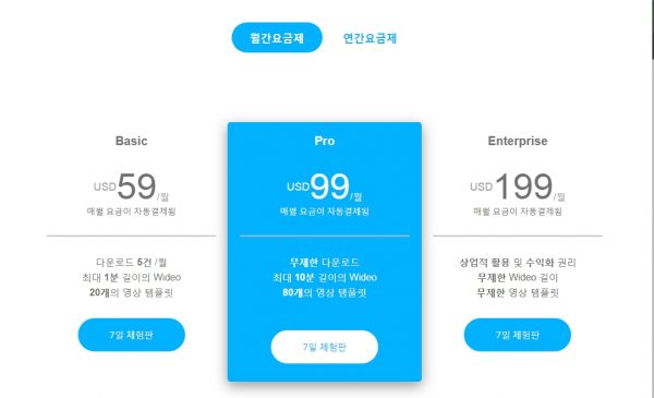 wideo.co월간요금제