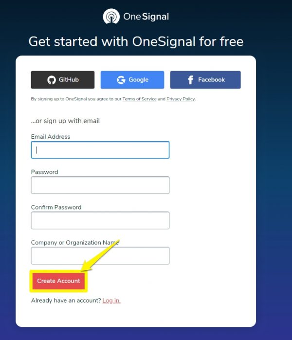 onesignal_Get Free Account