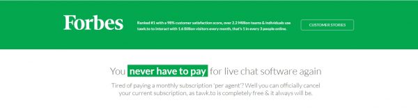 tawkto의 도입예시_forbes