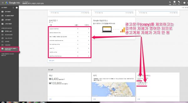 구글 애드워즈 익스프레스_광고만들기_9_게제결과