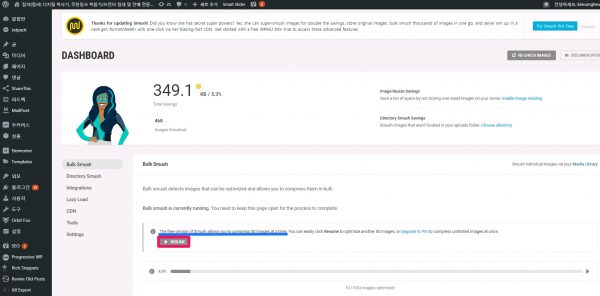 Smush Image Compression and Optimization-bulk smush now_resume