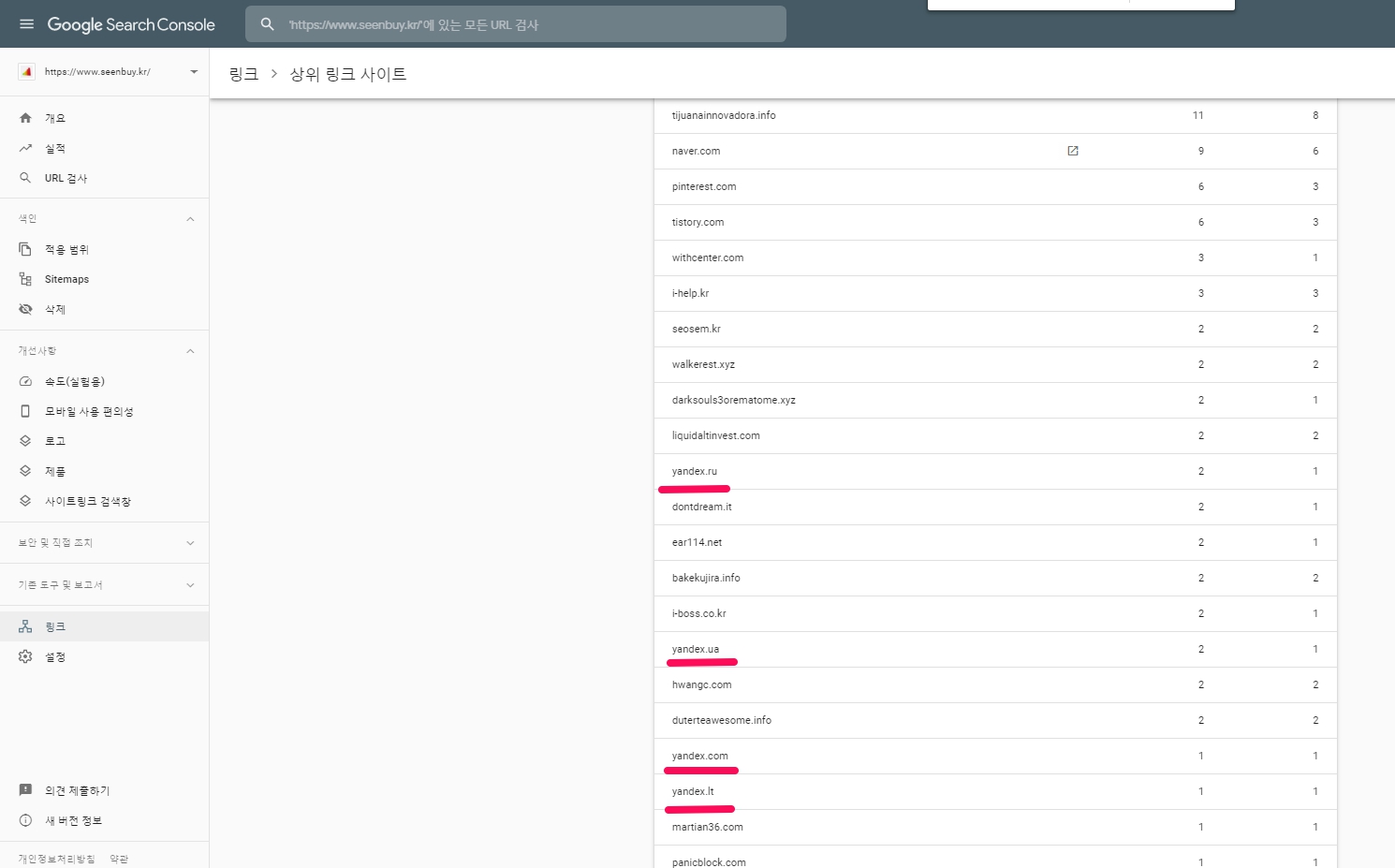 얀덱스로부터 얻은 양질의 백링크_2