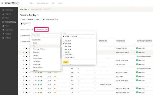 yandex metrica session replay_for people with