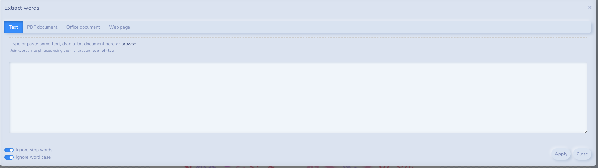 wordcloud-com-Extract words