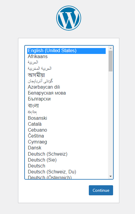 WordPress가 데이터베이스 세부 정보를 요구-1